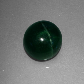 Cat's eye tourmaline vert naturelle transparent, 2,43 ct, transparent / translucide