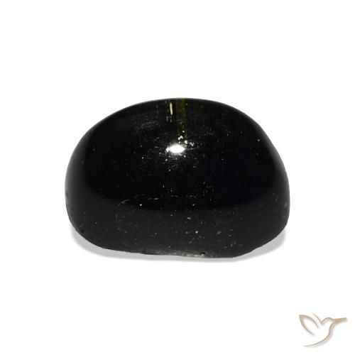 Tourmaline œil de chat Vert terreux profond naturelle Coupe ovale, 5.24 ct, Opaque