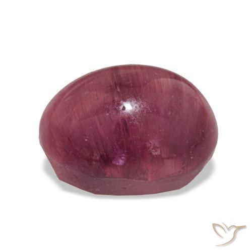 Tourmaline œil de chat Rose foncé naturelle Coupe ovale, 10.64 ct, Translucide