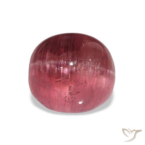 Tourmaline œil de chat Rose foncé naturelle Coupe ovale, 7.27 ct, Translucide