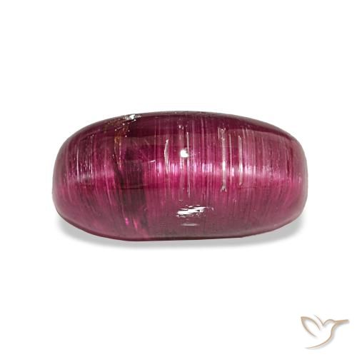 Tourmaline œil de chat Pourpre de baie naturelle Coupe coussin, 4.57 ct, Translucide
