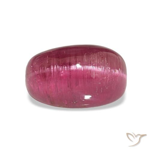 Tourmaline œil de chat Violet Rosâtre naturelle Coupe coussin, 3.03 ct, Translucide