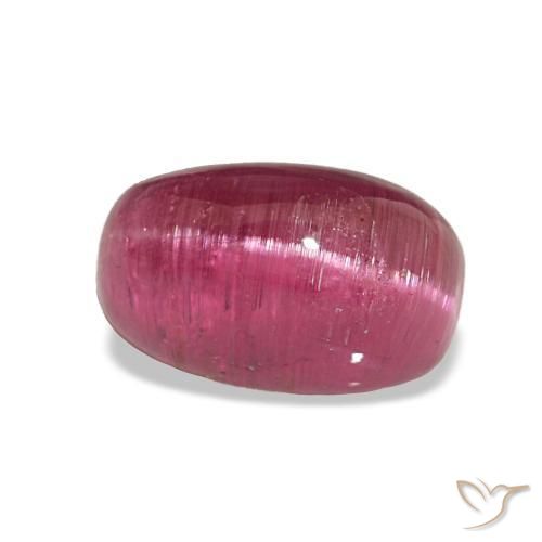 Tourmaline œil de chat Violet Rosâtre naturelle Coupe coussin, 3.03 ct, Translucide