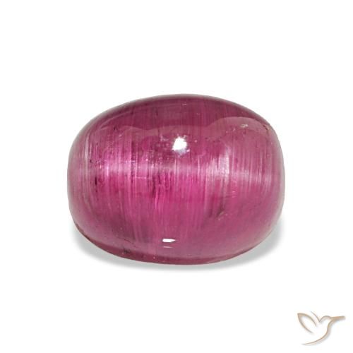 Tourmaline œil de chat Pourpre moyen naturelle Coupe ovale, 1.84 ct, Translucide
