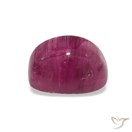 Tourmaline œil de chat Pourpre moyen naturelle Coupe ovale, 1.84 ct, Translucide