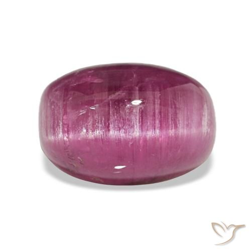 Tourmaline œil de chat Violet Rosâtre naturelle Coupe ovale, 2.66 ct, Translucide