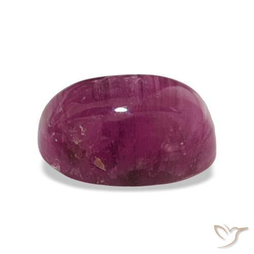 Tourmaline œil de chat Violet Rosâtre naturelle Coupe ovale, 2.66 ct, Translucide