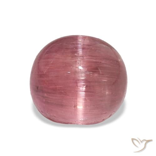 Tourmaline œil de chat Rose moyen naturelle Coupe ovale, 2.64 ct, Translucide