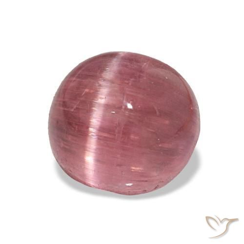 Tourmaline œil de chat Rose moyen naturelle Coupe ovale, 2.64 ct, Translucide