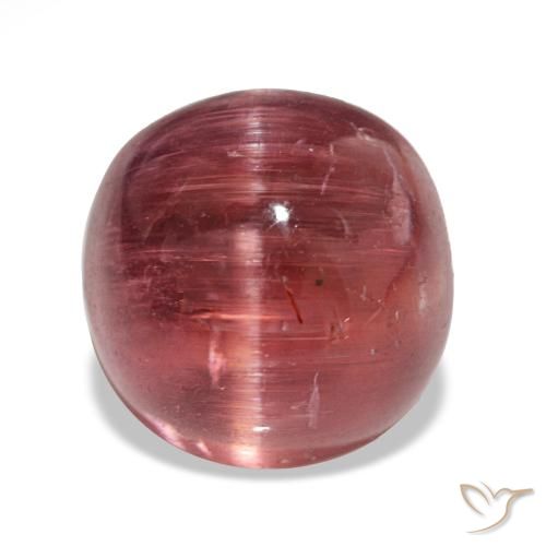 Tourmaline œil de chat Rose moyen naturelle Coupe ovale, 8.11 ct, Translucide