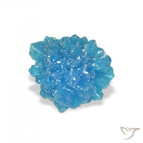 Cavansite Bleu azur électrique naturelle Fantaisie, 1.15 ct, Opaque