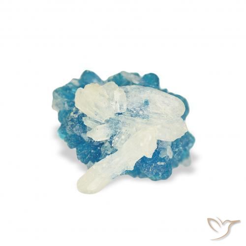 Cavansite Bleu azur électrique naturelle Fantaisie, 1.30 ct, Opaque