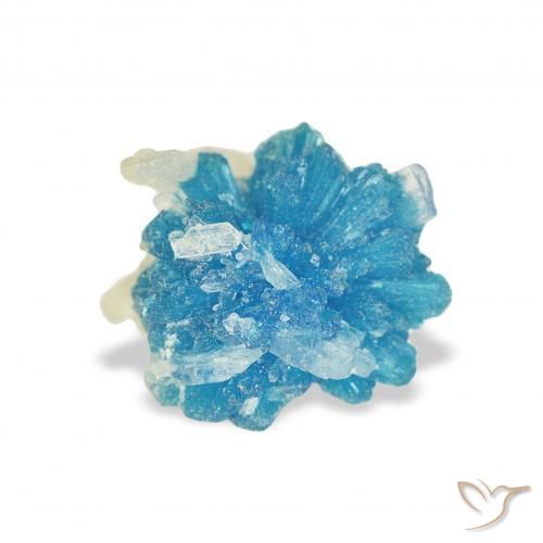 Cavansite Bleu azur électrique naturelle Fantaisie, 1.30 ct, Opaque