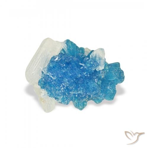 1.80ct Naturel Bleu azur électrique Cavansite, Fantaisie, Opaque