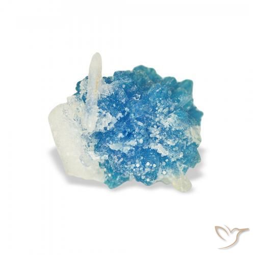Cavansite Bleu azur électrique naturelle Fantaisie, 1.80 ct, Opaque