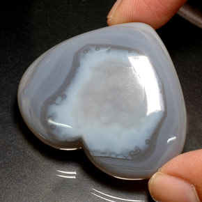 Calcédoine bleue naturelle transparent, 120,50 ct, transparent / translucide
