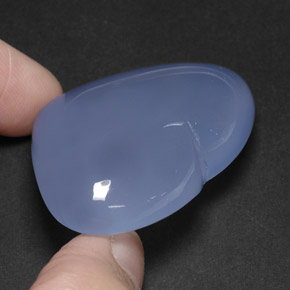 Calcédoine bleue naturelle transparent, 117,45 ct, transparent / translucide