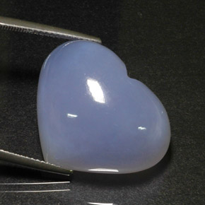 Calcédoine bleue naturelle transparent, 31,47 ct, transparent / translucide