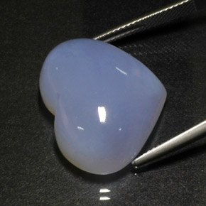 Calcédoine bleue naturelle transparent, 31,47 ct, transparent / translucide