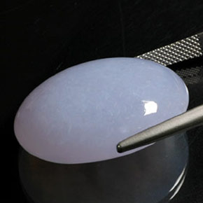 Calcédoine Bleu lavande naturelle Transparent, 42.00 ct, Transparent / Translucide