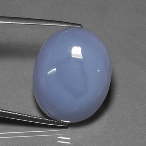 Calcédoine bleue naturelle transparent, 40,37 ct, transparent / translucide