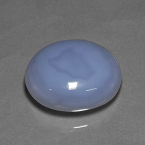 Calcédoine bleue naturelle transparent, 40,37 ct, transparent / translucide