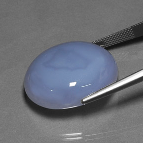 Calcédoine bleue naturelle transparent, 40,37 ct, transparent / translucide