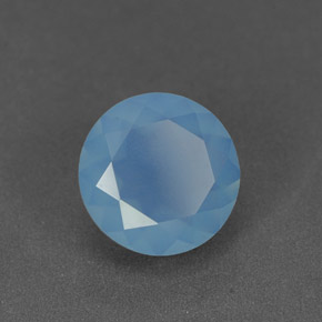 Calcédoine bleue naturelle transparent, 1,07 ct, transparent / translucide