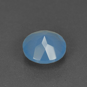 Calcédoine bleue naturelle transparent, 1,07 ct, transparent / translucide