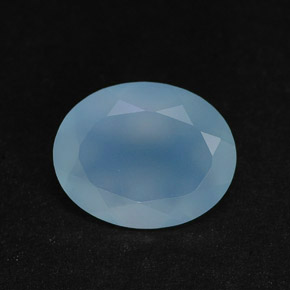 Calcédoine bleue naturelle transparent, 2,25 ct, transparent / translucide
