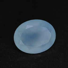 Calcédoine bleue naturelle transparent, 2,25 ct, transparent / translucide