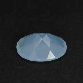 Calcédoine bleue naturelle transparent, 2,25 ct, transparent / translucide