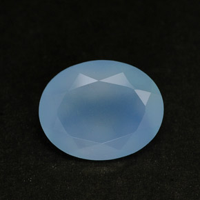 Calcédoine bleue naturelle transparent, 2,25 ct, transparent / translucide