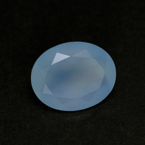 Calcédoine bleue naturelle transparent, 2,25 ct, transparent / translucide