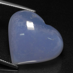 Calcédoine bleue naturelle transparent, 40,12 ct, transparent / translucide