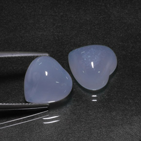 Achetez naturel ct bleue calcédoine gems, forme de coeur, en provenance namibie chez gemselect. en stock, livraison internationale!