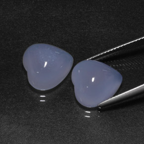 Achetez naturel ct bleue calcédoine gems, forme de coeur, en provenance namibie chez gemselect. en stock, livraison internationale!