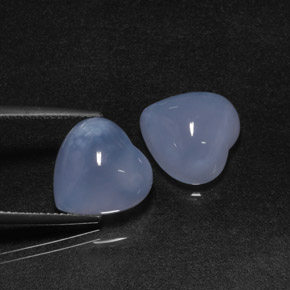 Achetez naturel ct Bleu lavande Calcédoine gems, Forme de coeur, En provenance Namibie chez GemSelect. En stock, livraison internationale!