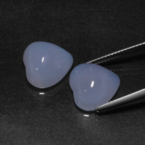 Achetez naturel ct bleue calcédoine gems, forme de coeur, en provenance namibie chez gemselect. en stock, livraison internationale!
