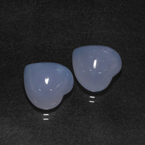 Achetez naturel ct bleue calcédoine gems, forme de coeur, en provenance namibie chez gemselect. en stock, livraison internationale!