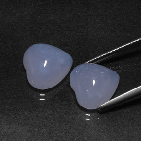 Achetez naturel ct bleue calcédoine gems, forme de coeur, en provenance namibie chez gemselect. en stock, livraison internationale!