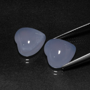 Achetez naturel ct bleue calcédoine gems, forme de coeur, en provenance namibie chez gemselect. en stock, livraison internationale!