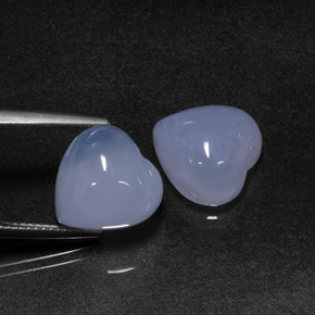 Achetez naturel ct bleue calcédoine gems, forme de coeur, en provenance namibie chez gemselect. en stock, livraison internationale!