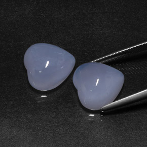 Achetez naturel ct bleue calcédoine gems, forme de coeur, en provenance namibie chez gemselect. en stock, livraison internationale!