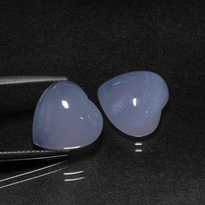 Achetez naturel ct bleue calcédoine gems, forme de coeur, en provenance namibie chez gemselect. en stock, livraison internationale!