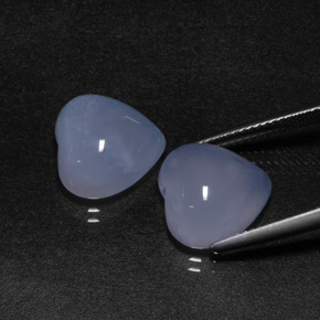 Achetez naturel ct bleue calcédoine gems, forme de coeur, en provenance namibie chez gemselect. en stock, livraison internationale!