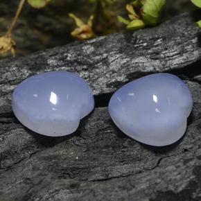 Achetez naturel 13,52ct violet calcédoine gems, forme de coeur, en provenance namibie chez gemselect. en stock, livraison internationale!