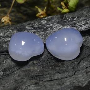 Achetez naturel 13,52ct violet calcédoine gems, forme de coeur, en provenance namibie chez gemselect. en stock, livraison internationale!