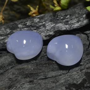 Achetez naturel 13,52ct violet calcédoine gems, forme de coeur, en provenance namibie chez gemselect. en stock, livraison internationale!