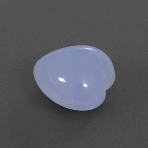 Calcédoine Bleu lavande naturelle Forme de coeur, 4.69 ct, Translucide